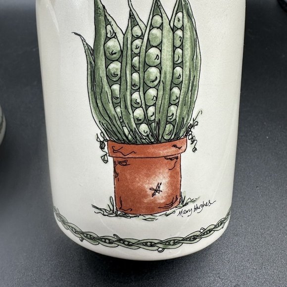 Otagiri Cruet Oil & Vinegar Bottle Jug Mary Hughes Corn & Peas Vintage 1997 - Picture 6 of 13